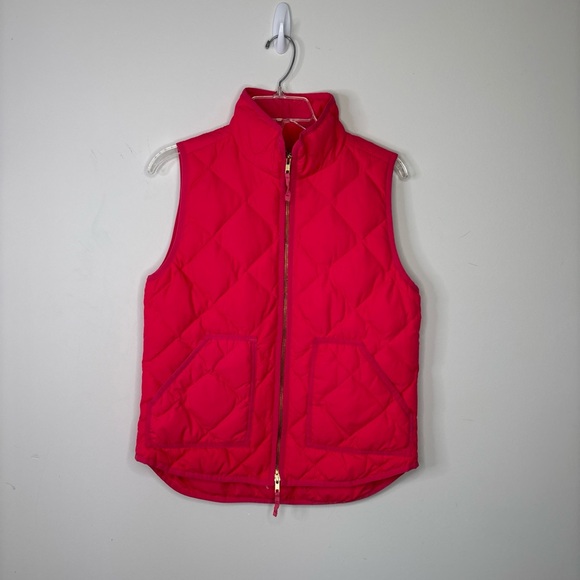 J. Crew Pink Quilted Puffer Vest Women Small BNC3 - Picture 1 of 5